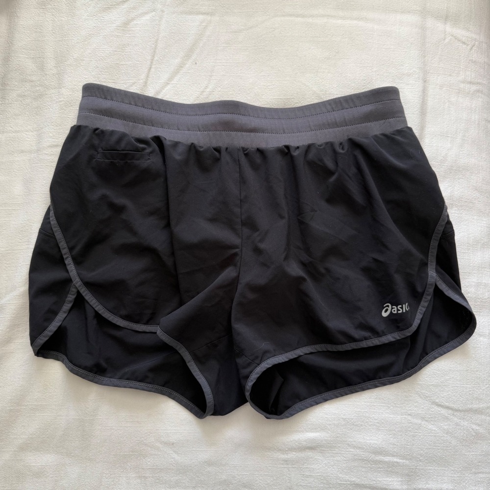 ASICS Women's Black Running Shorts Athletic Gym‎ Workout Shorts M